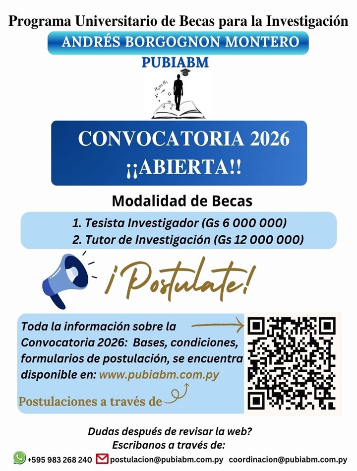 Convocatoria 2026 abierta