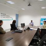 Camelia Vargas de Mestral, junto a su Tutor, el Dr. Lider Ayala Aguilera, Directivos del PUBIABM, Eduardo Borgognon Montero y Roberto Martínez López y Lic. Liz Mariela Centurión