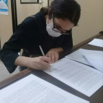 Firma de contrato Melina Giménez