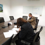 Camelia Vargas de Mestral, junto a su Tutor, el Dr. Lider Ayala Aguilera, Directivos del PUBIABM, Eduardo Borgognon Montero y Roberto Martínez López y Lic. Liz Mariela Centurión