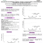 Fertilización con nitrógeno, fósforo y potasio y su efecto sobre la concentración de los mismos en las hojas de yerba mate. Estudiante: Verónica López Quintana. Orientador: Dr. Jimmy Rasche.
