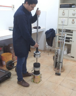 Ensayo de prueba con el equipo DCP a campo abierto.