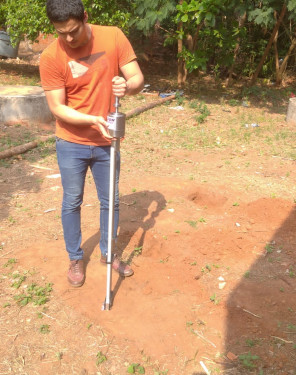 Ensayo de prueba con el equipo LWD en laboratorio.