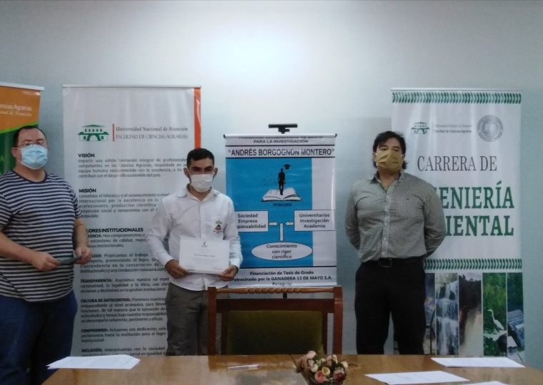 Prof. Dr. Jimmy Walter Rasche Álvarez, Tutor.
Estudiante Luis Enrique Chaparro Carrillo, Becario. Prof. Dr. Roberto Martínez López, Director del PUBIABM