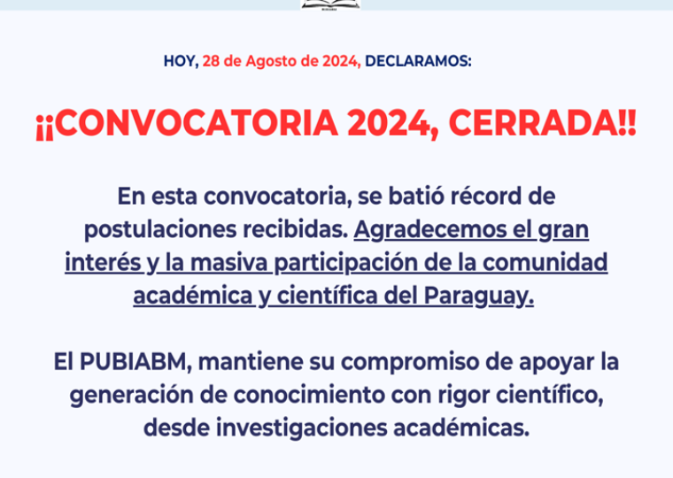 Convocatoria 2024 CIERRE